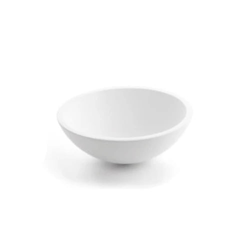 Aqua Prestige McBath lavabo indépendant rond 375 mm - blanc mat - sans trou de robinet - sans trop-plein