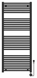 Procasa Calore Rondo radiateur sèche-serviettes électrique à tubes ronds 1400 x 600 mm - 900W - thermostat inclus - noir mat