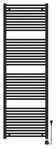 Procasa Calore Rondo radiateur sèche-serviettes électrique à tubes ronds 1800 x 600 mm - 1000W - thermostat inclus - noir mat