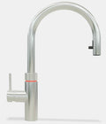 Quooker robinet flex - eau froide - chaude et bouillante - bouton-poussoir (deux fois) rotatif avec sécurité enfants et aérateur extractible - chromé