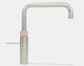 Quooker robinet fusion square  - robinet à eau froide - chaude et bouillante avec bouton-poussoir (deux fois) rotatif avec sécurité enfants - chromé