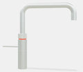 Quooker robinet fusion square  - robinet à eau froide - chaude et bouillante avec bouton-poussoir (deux fois) rotatif avec sécurité enfants - acier inoxidable