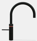 Quooker robinet fusion round  - robinet à eau froide - chaude et bouillante avec bouton-poussoir (deux fois) rotatif avec sécurité enfants - noir