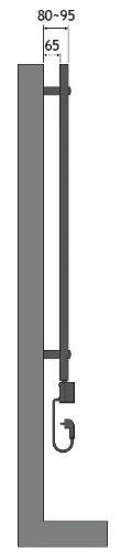 Procasa Calore Squaro radiateur sèche-serviettes électrique à tube carré 1800 x 600 mm - 1000W - thermostat inclus - Ral 9016 blanc signalisation