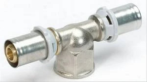 Begetube B-Press laiton té réduit avec filetage femelle FFF 40 x 4/4 F x 40 mm