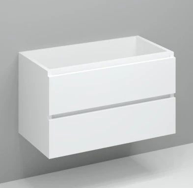 Procasa Kivu sous-meuble avec 2 tiroirs sans poignées 900 x 475 x 520 mm - blanc