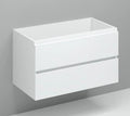 Procasa Kivu sous-meuble avec 2 tiroirs droite sans poignées 900 x 475 x 520 mm - blanc
