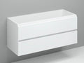 Procasa Kivu sous-meuble avec 2 tiroirs sans poignées découpe gauche 1200 x 475 x 520 mm - blanc