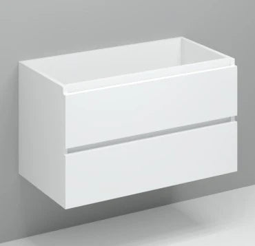 Procasa Kivu sous-meuble avec 2 tiroirs sans poignées 900 x 475 x 520 mm - blanc - découpe droite