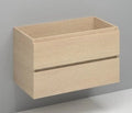Procasa Kivu sous-meuble avec 2 tiroirs sans poignées 900 x 475 x 520 mm - smoked oak - découpe centrale