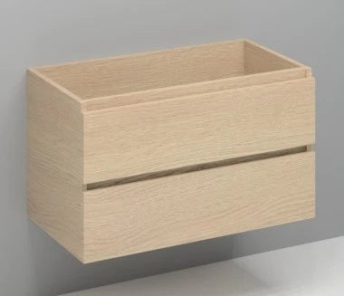 Procasa Kivu sous-meuble avec 2 tiroirs sans poignées 900 x 475 x 520 mm - smoked oak - découpe gauche