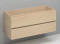 Procasa Kivu sous-meuble avec 2 tiroirs sans poignées 1200 x 475 x 520 mm - smoked oak - découpe gauche