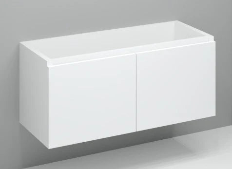 Procasa Kivu sous-meuble avec 2 portes sans poignées 1200 x 475 x 520 mm - blanc