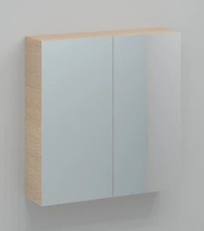 Procasa Kivu armoire de toilette sans éclairage avec 2 portes 700 x 720 x 160 mm - smoked oak - exclusif combibox