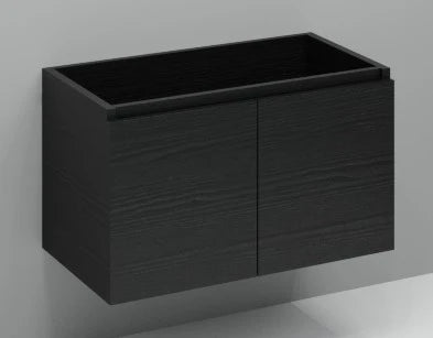 Procasa Kivu sous-meuble avec 2 portes sans poignées 900 x 475 x 520 mm - raven oak