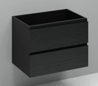 Procasa Kivu sous-meuble avec 2 tiroirs sans poignées 700 x 475 x 520 mm - raven oak - découpe centrale