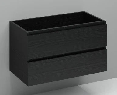 Procasa Kivu sous-meuble avec 2 tiroirs sans poignées 900 x 475 x 520 mm - raven oak - découpe gauche
