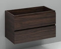 Procasa Kivu sous-meuble avec 2 tiroirs sans poignées 900 x 475 x 520 mm - lungo - découpe gauche