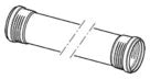 Geberit Silent-PP tuyau avec 2 manchons (longueur 150cm) 50 x 2,0 mm - prix par longueur