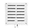 Nicoll Vent grille de ventilation fermable avec corde 160 x 160 mm - blanc