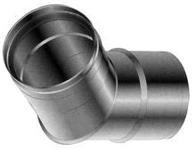 Roccheggiani SPG 316L inox simple paroi coude 45° MF 80 x 80 mm (joint Viton)
