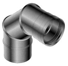 Roccheggiani SPG 316L inox simple paroi coude 90° MF 130 x 130 mm (joint Viton)
