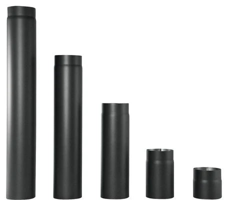 STD BLK tuyau chemine 150 x 2 mm (longueur 1m) - noir - prix par pièce