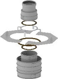 Burgerhout Twinflex basis set de raccordement complète 80/130 mm