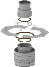 Burgerhout Twinflex basis set de raccordement complète 80/130 mm