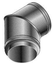 Roccheggiani DP25 inox double paroi coude 45° MF 130 x 130 mm (130/180)