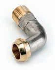 COURBE COMAP 597G 1/2 laiton nickele pour raccordement de radiateur