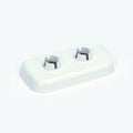 Begetube rosace de finition double 15 mm - entraxe 38 mm - blanc