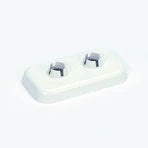 Begetube rosace de finition double 15 mm - entraxe 38 mm - blanc