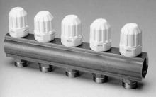 Begetube laiton collecteur avec robinets thermostatiques sans trou de purge 4/4 - 7 x M24