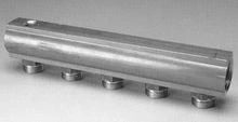 Begetube laiton collecteur avec trou de purge 4/4 - 8 x M24