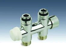 BLOC H BEGETUBE OPTIMA 1/2 X 1/2 chromé droit p/raccord.au sol avec bypass reglable