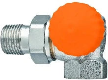 Heimeier Eclipse vanne thermostatique 1/2 nickel bronze double équerre dn15 - raccord à droite