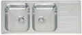 EVIER A ENCASTRER REGINOX DIPLOMAT 1160MM - 500MM o inox 30 2 cuves + egouttoir reversible  excl siphon