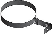 COLLIER MURAL ISOLECO SPGN 80 MM inox 316l laqué noir