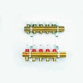 Begetube UFH laiton collecteur set chauffage par le sol avec débitmètres et vannes 4/4 - 5 x M24 - colliers 250 mm - avec robinets de vidage