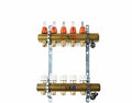 Begetube UFH laiton collecteur set chauffage par le sol avec débitmètres et vannes 5/4 - 15 x M24 - colliers 250 mm - avec robinets de vidage