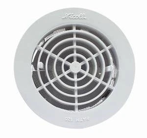 Nicoll Vent grille de ventilation 125 mm - blanc - avec moustiquaire