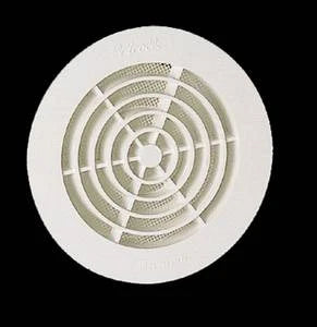 Nicoll Vent grille de ventilation 100 mm - blanc - avec moustiquaire