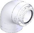 Atag Duopass concentrique PP/acier coude 90° MF 80/125 mm