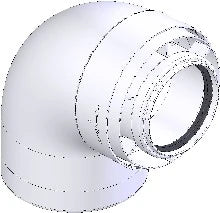 Atag Duopass concentrique PP/acier coude 90° MF 80/125 mm