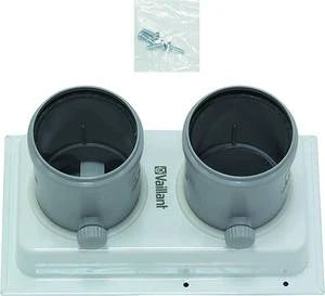 ADAPTATEUR DE GAZ DE FUMEE VAILLANT CLV 80X125 X 80X80 aluminium pour ecomax exclusiv