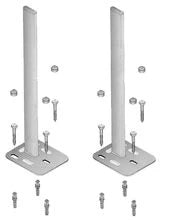 Rofix console sur pied 1200mm ! ral 9010 blanc pur set de 2 - avec fixations