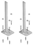 Rofix console sur pied 700mm ! ral 9010 blanc pur set de 2 - avec fixations
