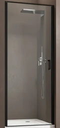 Aquaconcept Factor 401 porte de douche pivotante 950-990 mm - noir mat - transparent - traitement du verre: AquaClean