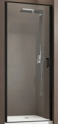 Aquaconcept Factor 401 porte de douche pivotante 950-990 mm - noir mat - transparent - traitement du verre: AquaClean